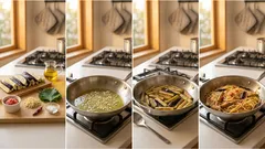 とろなすに梅と大葉が香る、さっぱり和風ペペロンチーノ｜フライパン1つで簡単