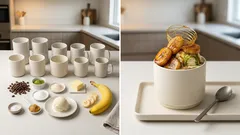 食器棚がすっきり：伸縮式マグカップオーガナイザーでマグを2段に収納する手順