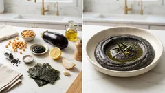 レンジでなすがとろり。海苔と黒練りごまの「ブラックフムス」簡単レシピ